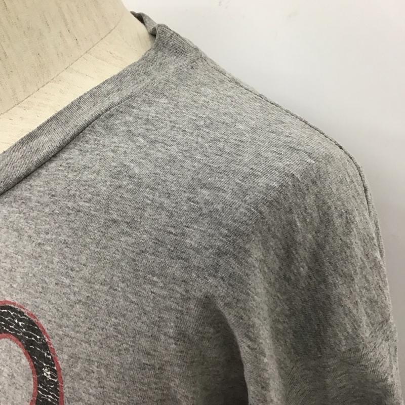 アディダス adidas Tシャツ 半袖 半袖カットソー プリントTシャツ クルーネックカットソー スポーツウェア 80S USA製 万国タグ M ロゴ、文字 灰 / グレー / メンズ USED 古着 中古 10110338