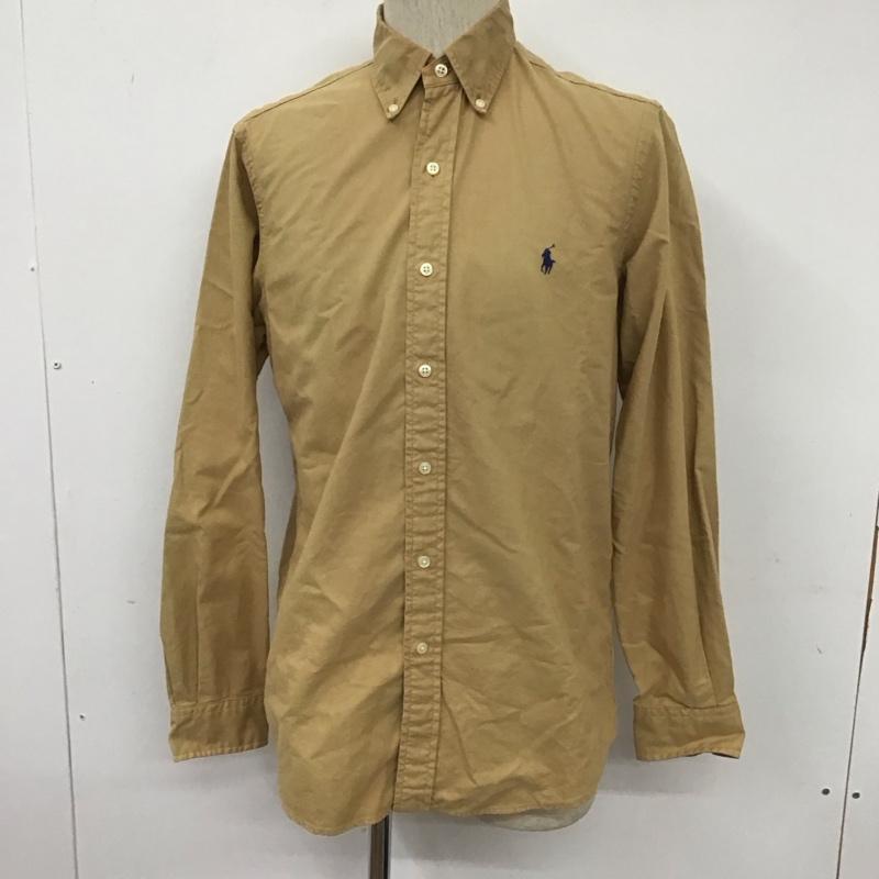 ラルフローレン RALPHLAUREN シャツ、ブラウス 長袖 長袖シャツ カラーシャツ 長袖カットソー ボタンダウンシャツ S ロゴ、文字 ベージュ / ベージュ / メンズ USED 古着 中古 10107318