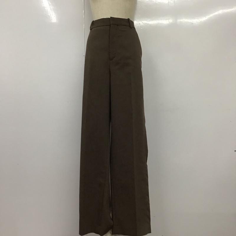 ザラ ZARA セットアップ セットアップ 2761 248 737 オーバーサイズ テーラードジャケット センタープレス パンツ L 無地 茶 / ブラウン / レディース USED 古着 中古 10109487