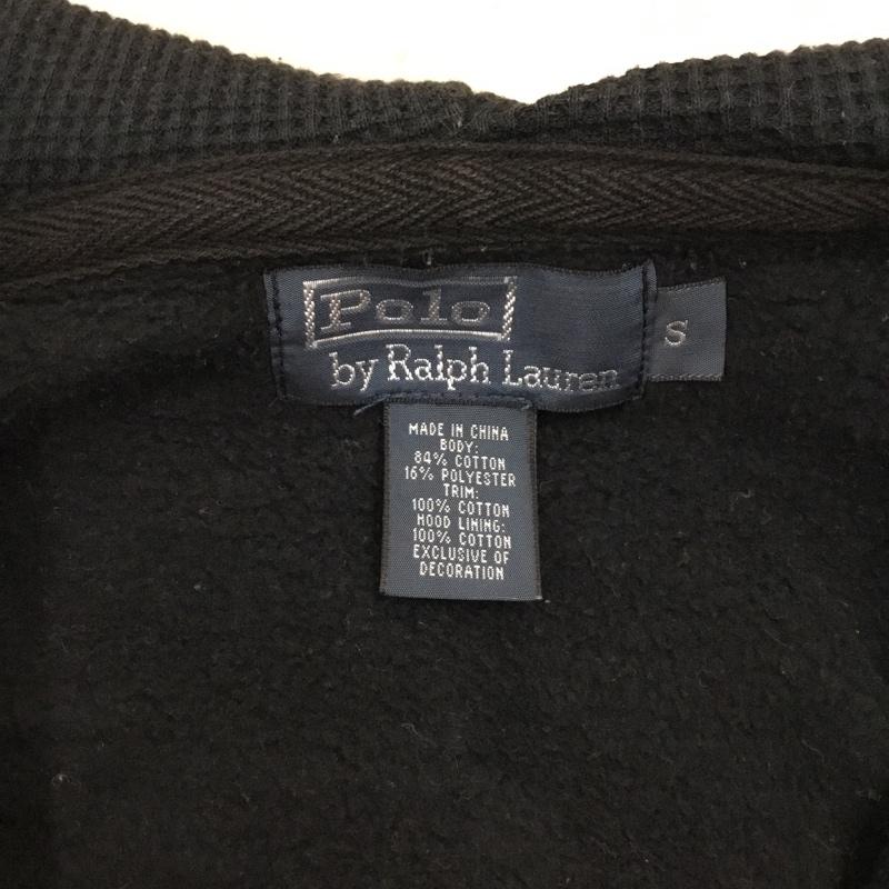 ポロバイラルフローレン Polo by RALPH LAUREN パーカー 長袖 長袖パーカー フード付きパーカー ジップアップパーカー トレーナー S ロゴ、文字 黒 / ブラック / メンズ USED 古着 中古 10112308
