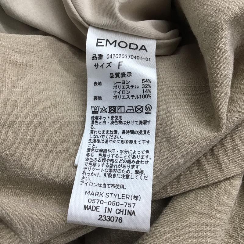 エモダ EMODA サロペット・オーバーオール サロペット、オーバーオール 042020370401 クロスオーバーオールインワン FREE 無地 ベージュ / ベージュ / レディース USED 古着 中古 10133998