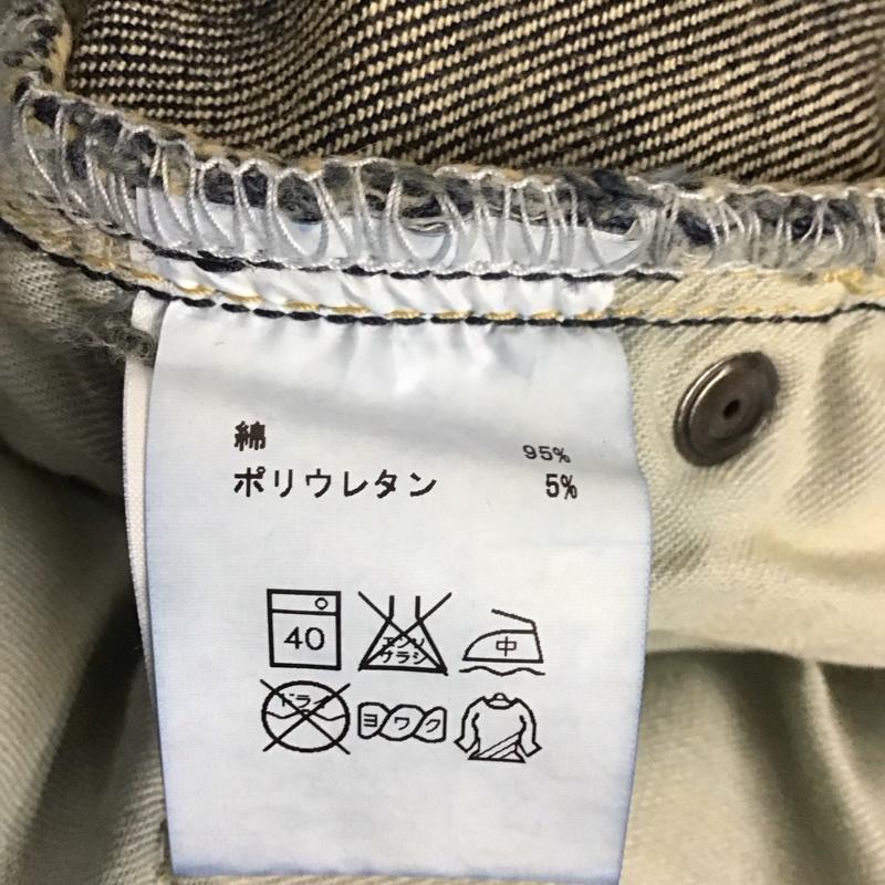 グラム glamb パンツ デニム、ジーンズ デニムパンツ スリムパンツ ジーンズ ダメージ加工 裾リブ カジュアルパンツ 3 無地 インディゴ / インディゴ / メンズ USED 古着 中古 10107704
