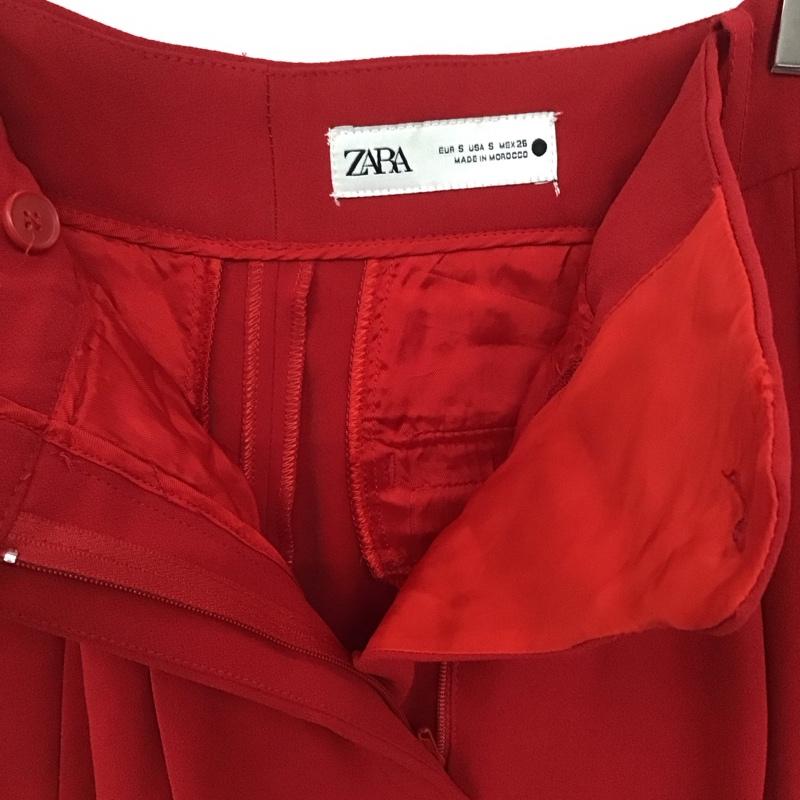 ザラ ZARA パンツ スラックス S 無地 赤 / レッド / レディース USED 古着 中古 10137774