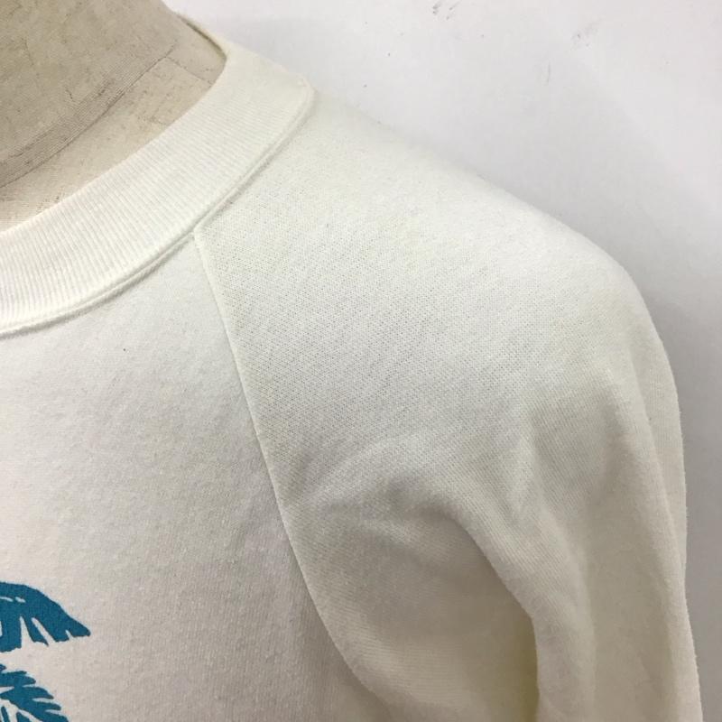古着 USED トレーナー 長袖 スウェット裏起毛 プリント 白 / ホワイト /  メンズ USED 古着 中古 10116824