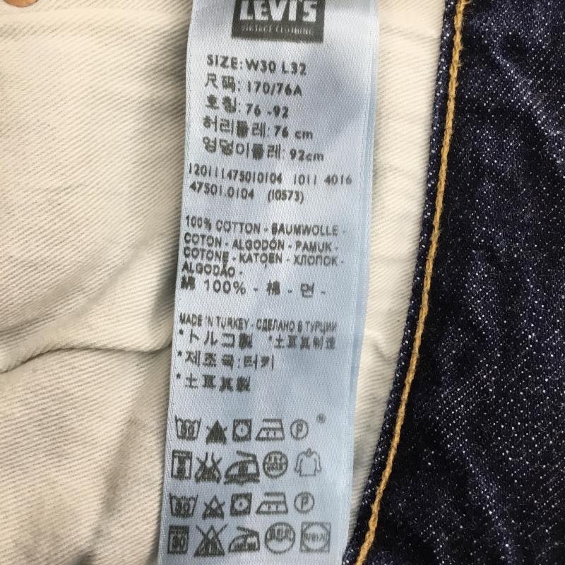 リーバイス Levi s パンツ デニム、ジーンズ ボタン裏6 30インチ 無地 インディゴ / インディゴ / メンズ USED 古着 中古 10134251