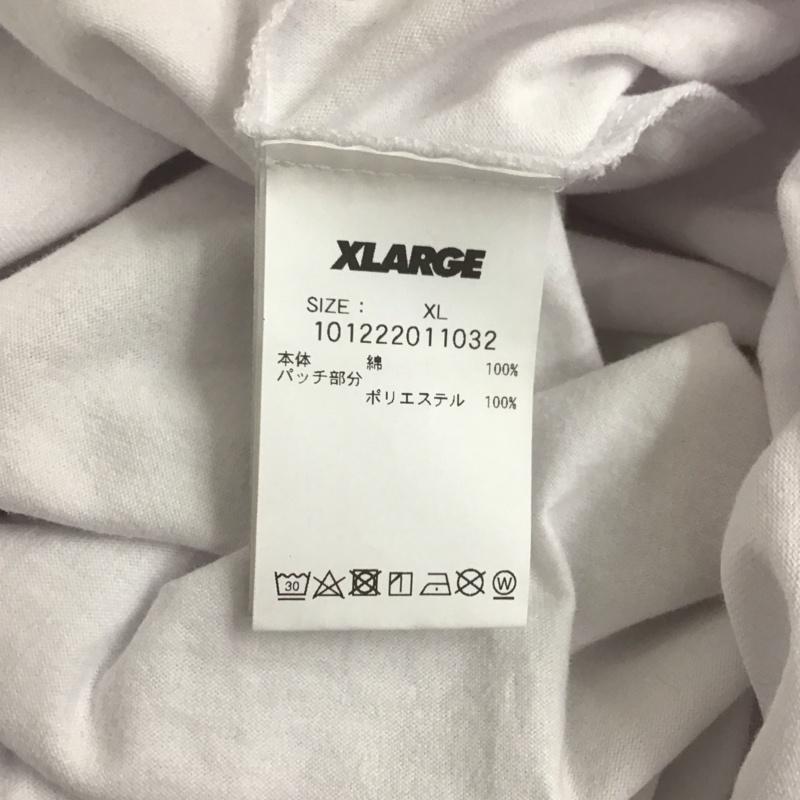 エクストララージ XLARGE Tシャツ 半袖 半袖カットソー プリントTシャツ クルーネックカットソー XL ロゴ、文字 白 / ホワイト / X 青 / ブルー / メンズ USED 古着 中古 10107099
