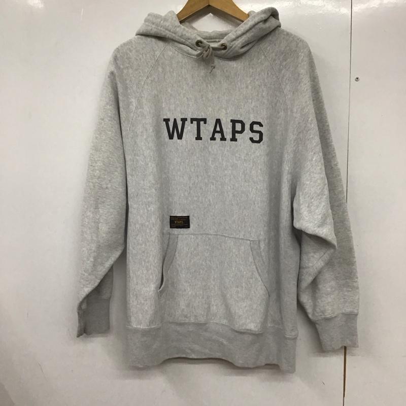 ダブルタップス WTAPS パーカー 長袖 長袖パーカー プルオーバーパーカー スウェット L プリント 灰 / グレー / メンズ USED 古着 中古 10132668