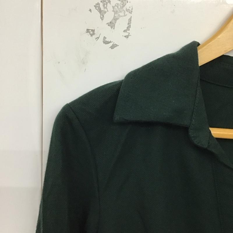 ザラ ZARA カットソー 長袖 長袖カットソー 無地カットソー ショート丈 S 無地 緑 / グリーン / レディース USED 古着 中古 10129728
