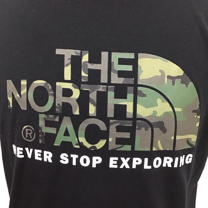 ザノースフェイス THE NORTH FACE Tシャツ 半袖 nt31622 S/SCAMOUFLALGT 半袖カットソー プリントTシャツ L ロゴ、文字 黒 / ブラック / メンズ USED 古着 中古 10115401