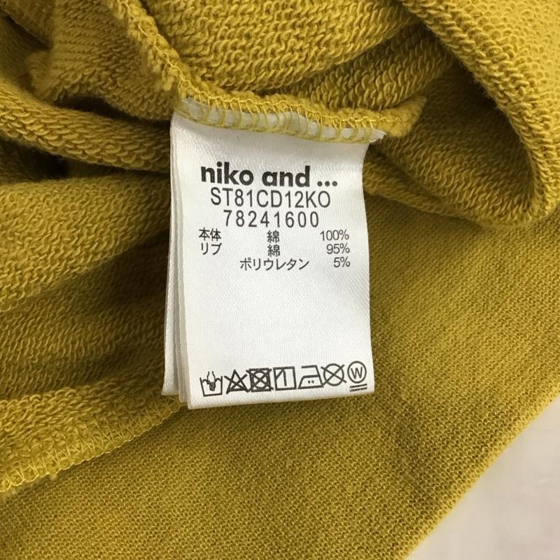 ニコアンド niko and... トレーナー 長袖 長袖トレーナー スウェット クルーネック リブスウェットカットソー 4 プリント マスタード / マスタード / レディース USED 古着 中古 10118612