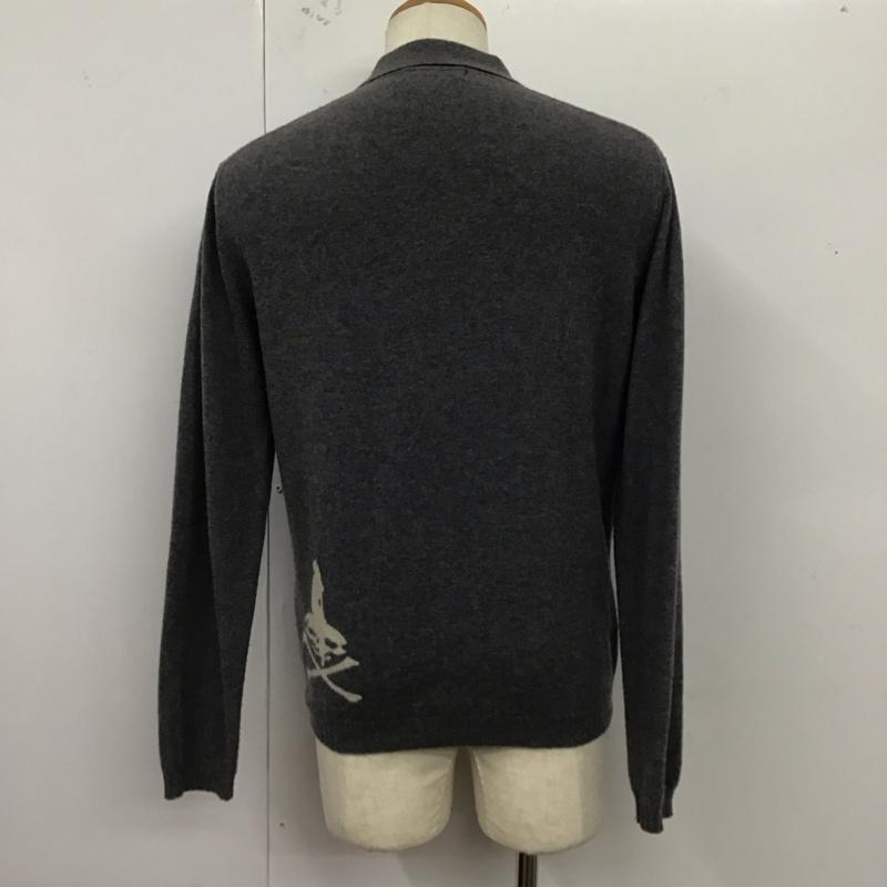 ヒステリックグラマー HYSTERIC GLAMOUR カーディガン 長袖 長袖カーディガン 長袖カットソー カラージャケット 前開カーディガン L 無地 灰 / グレー / メンズ USED 古着 中古 10124316