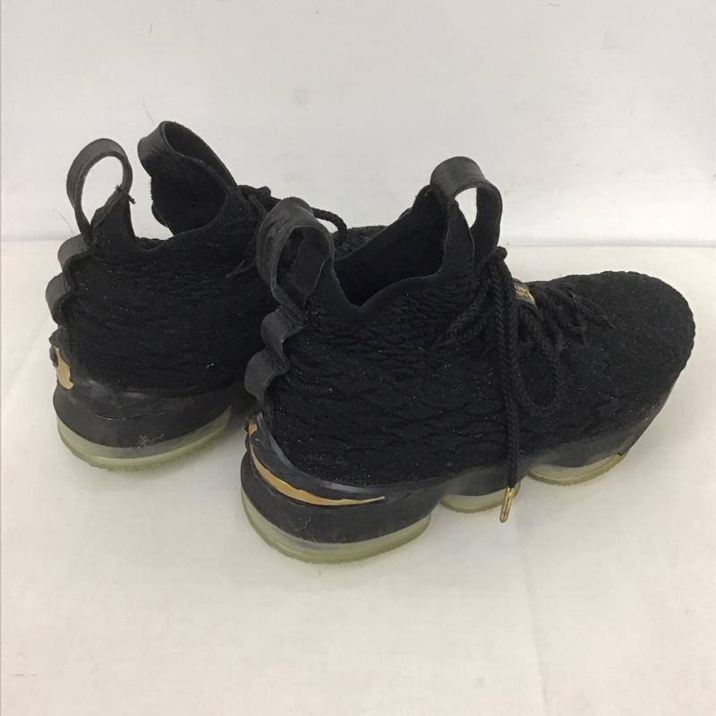ナイキ NIKE スニーカー スニーカー 922811-006 GS LEBRON 15 24cm 24.0cm ワンポイント 黒 / ブラック / レディース USED 古着 中古 10125686