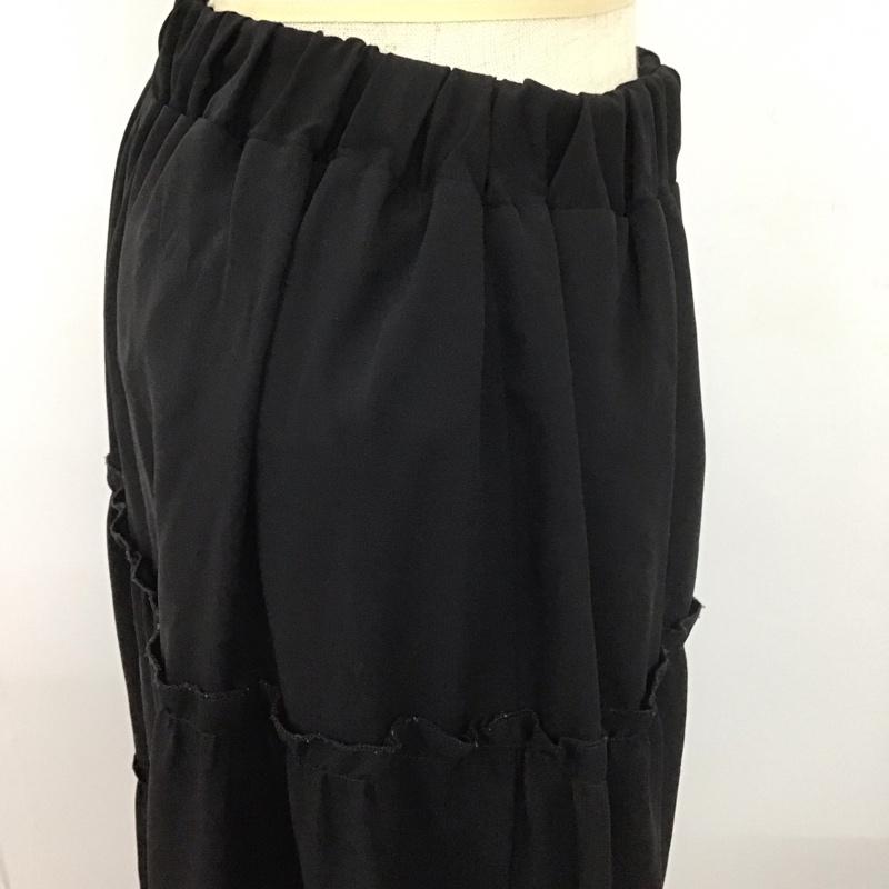 アクシーズファム axes femme スカート ロングスカート ロングスカート フレアスカート カジュアルスカート M 無地 黒 / ブラック / レディース USED 古着 中古 10107707