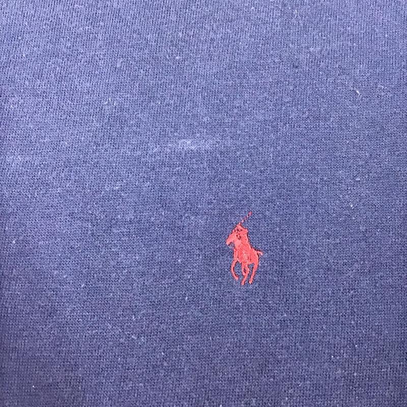 ポロバイラルフローレン Polo by RALPH LAUREN トレーナー 長袖 長袖トレーナー スウェット クルーネック リブスウェットカットソー L ロゴ、文字 紺 / ネイビー / メンズ USED 古着 中古 10111814
