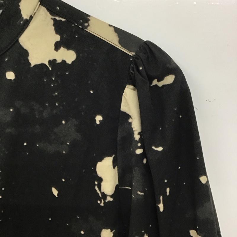 マウジー MOUSSY シャツ、ブラウス 長袖 010ESB30-0410 BLEACH PRINTED SHIRT チャイナシャツ FREE 黒 / ブラック / レディース USED 古着 中古 10137777