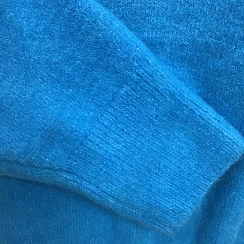 ザラ ZARA ニット、セーター 長袖 長袖ニットカットソー ニット セーター クルーネックニット M 無地 青 / ブルー /  レディース USED 古着 中古 10110453