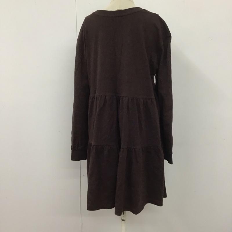 ザラ ZARA チュニック 長袖 S 無地 茶 / ブラウン / レディース USED 古着 中古 10111601