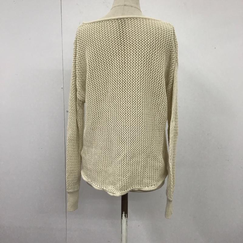 アズールバイマウジー AZUL BY MOUSSY カットソー 長袖 長袖カットソー クルーネックカットソー ロングスリーブカットソー S 無地 アイボリー / アイボリー / レディース USED 古着 中古 10115982