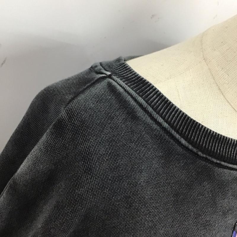 デシグアル Desigual トレーナー 長袖 22SWSK28 ミッキーマウス スパンコール フラワー 花 スウェット M キャラクター 黒 / ブラック / レディース USED 古着 中古 10120812