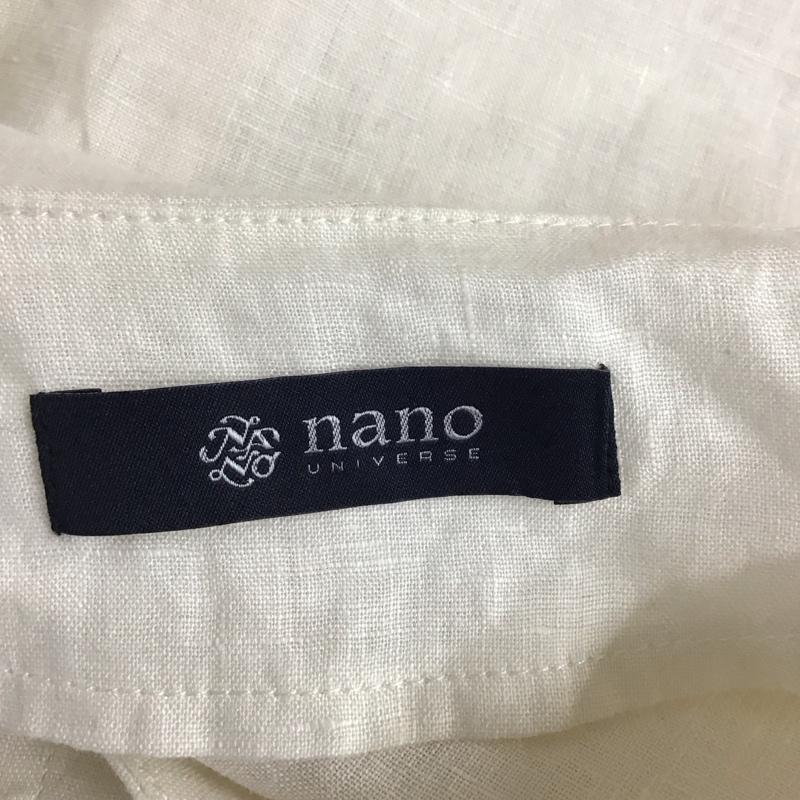 ナノユニバース nano・universe シャツ、ブラウス 長袖 NWO01SHL008TN ノーカラー リネン リボン FREE 無地 アイボリー / アイボリー / レディース USED 古着 中古 10118795
