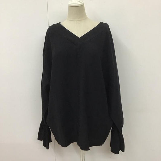 ジーナシス JEANASIS カットソー 長袖 JS062432MC キャンディスリーブ FREE 無地 黒 / ブラック /  レディース USED 古着 中古 10113854