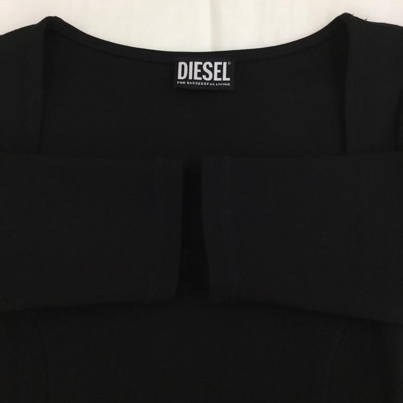 ディーゼル DIESEL ワンピース ひざ丈スカート XS ロゴ、文字 黒 / ブラック / レディース USED 古着 中古 10134147