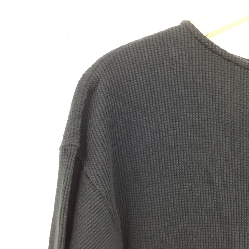チャンピオン Champion カットソー 長袖 CW-S414 ワッフル クルーネック M ワンポイント 紺 / ネイビー / レディース USED 古着 中古 10129167