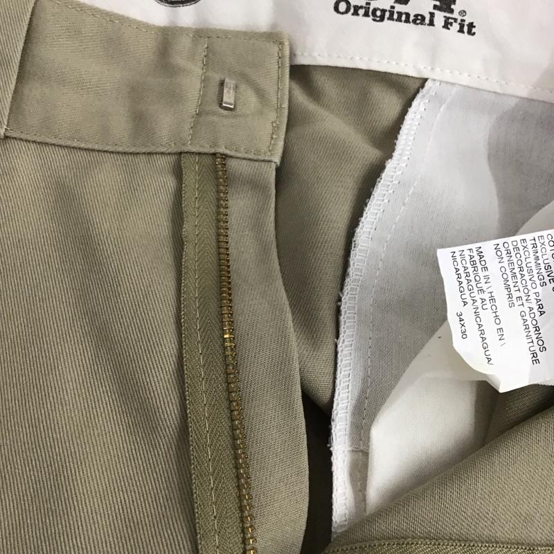 ディッキーズ Dickies パンツ ワークパンツ、ペインターパンツ ワークパンツ ワイドパンツ カジュアルパンツ 34インチ 無地 ベージュ / ベージュ / メンズ USED 古着 中古 10134573