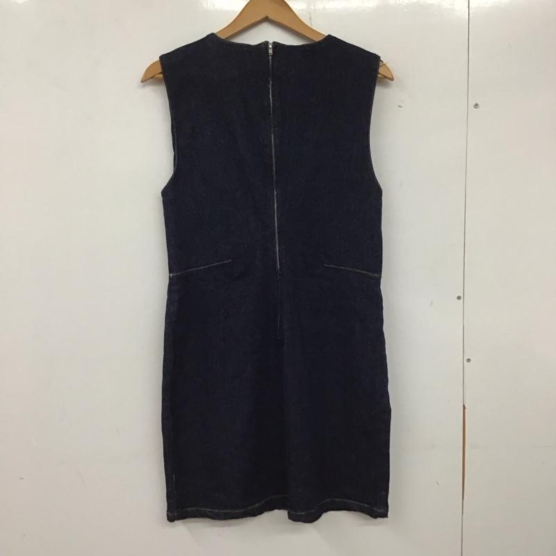 ザラ ZARA ワンピース ひざ丈スカート XL 無地 インディゴ / インディゴ / レディース USED 古着 中古 10136614