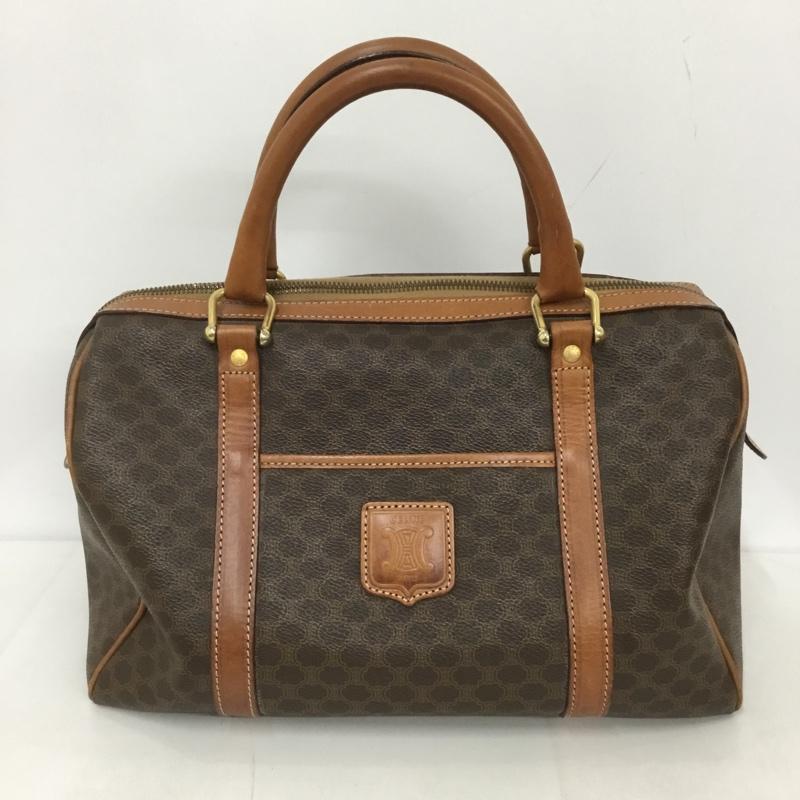 セリーヌ CELINE ボストンバッグ ボストンバッグ ミニボストン ハンドバッグ マカダム柄 総柄 茶 / ブラウン / レディース USED 古着 中古 10127791
