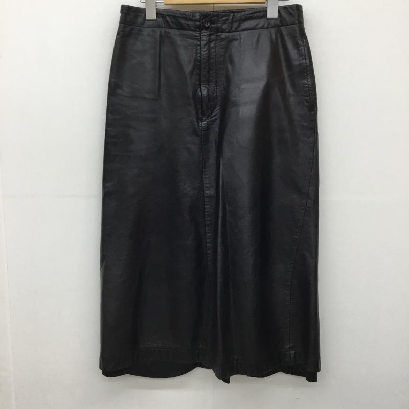トリココムデギャルソン tricot COMME des GARSONS スカート ロングスカート レザースカート M 無地 黒 / ブラック / レディース USED 古着 中古 10137715