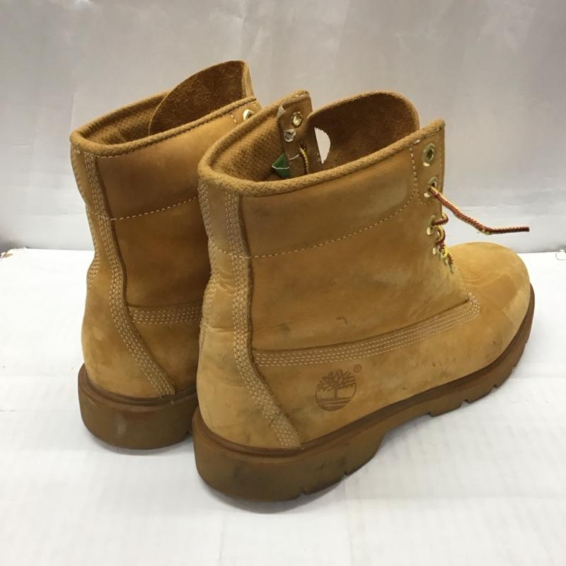 ティンバーランド Timberland ブーツ ショートブーツ 10066 6インチベーシックブーツ 10W レースアップ US:10 ワンポイント キャメル / キャメル / メンズ USED 古着 中古 10115664