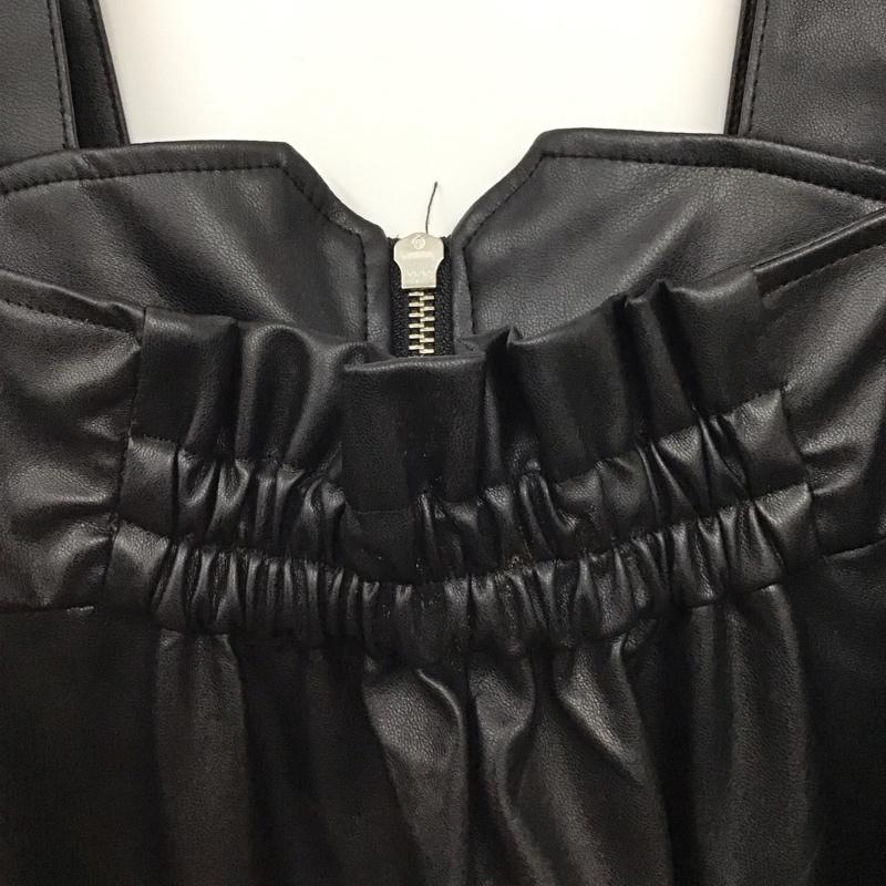 アズールバイマウジー AZUL BY MOUSSY ジャンパースカート ジャンパースカート 250GAB33-106H フェイクレザージップアップジャンパースカート M 無地 黒 / ブラック / レディース USED 古着 中古 10133972