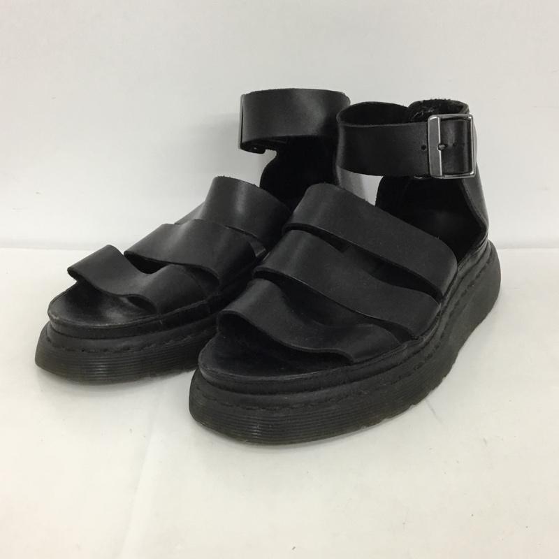 ドクターマーチン Dr.Martens サンダル サンダル AW006 ストラップ レザー UK4 US:6 無地 黒 / ブラック / レディース USED 古着 中古 10125172