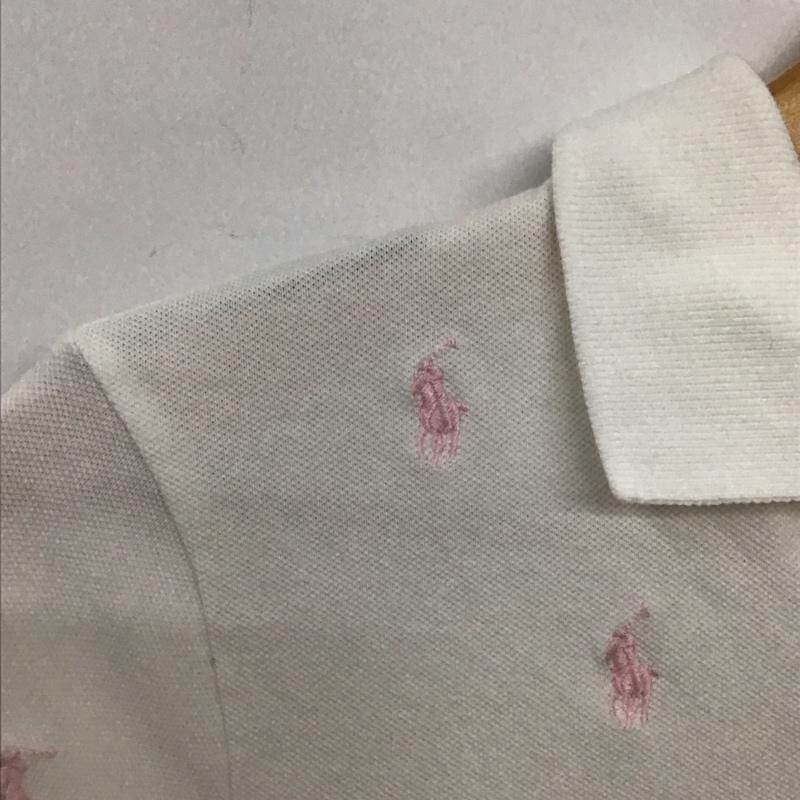 ポロラルフローレン POLO RALPH LAUREN ポロシャツ 半袖 半袖ポロシャツ カラーシャツ 半袖カットソー XL ロゴ、文字 白 / ホワイト / レディース USED 古着 中古 10136117