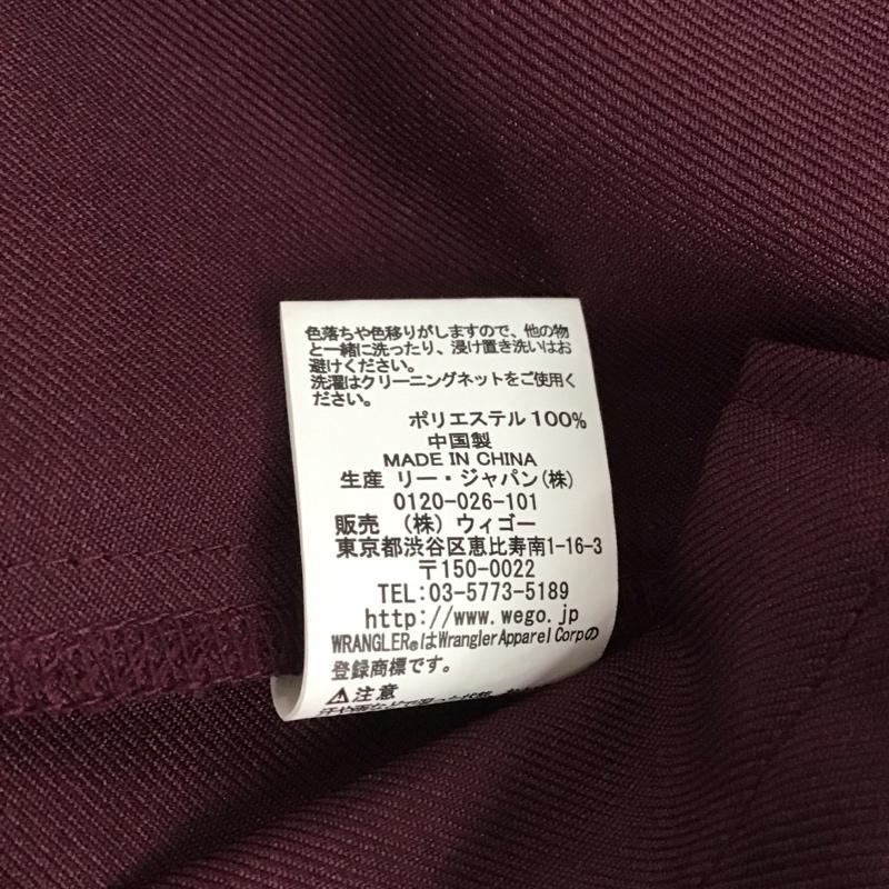 ラングラー Wrangler シャツ、ブラウス 半袖 半袖シャツ 無地シャツ ポケットシャツ M ロゴ、文字 えんじ / ワインレッド / メンズ USED 古着 中古 10148294