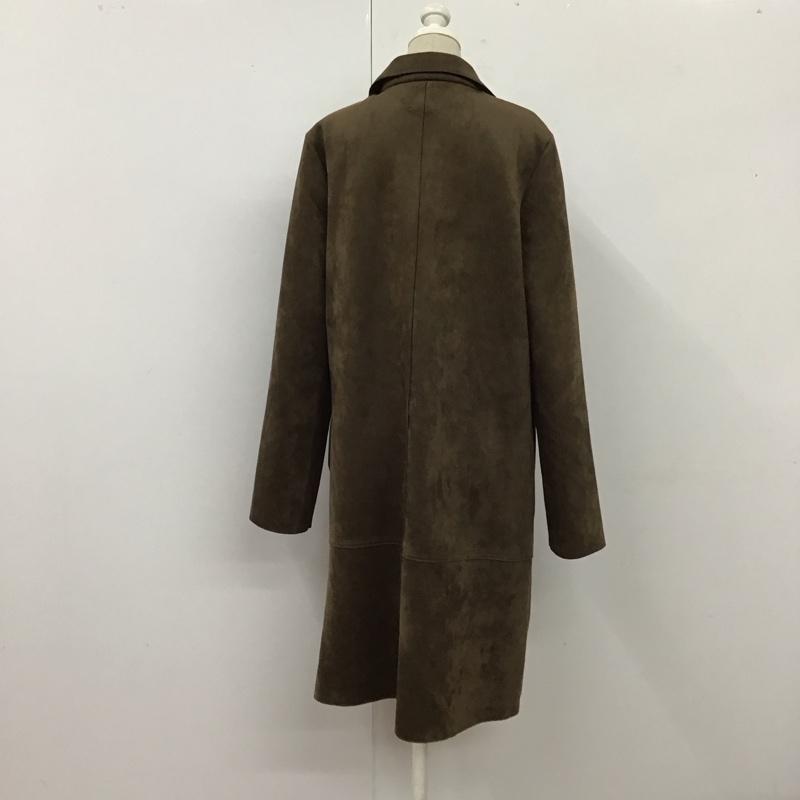 ザラ ZARA コート コート一般 2712 151 700 フェイクスウェード M 無地 茶 / ブラウン / レディース USED 古着 中古 10117224