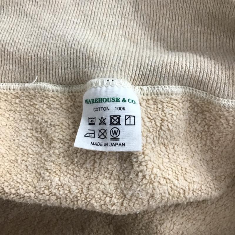 ウエアハウス WAREHOUSE トレーナー 長袖 長袖トレーナー スウェット クルーネック プルオーバー 44 無地 ベージュ / ベージュ / メンズ USED 古着 中古 10144864