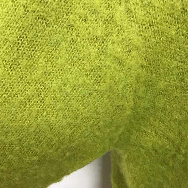ビームス BEAMS カーディガン 長袖 ウール モヘヤ M 無地 黄緑 / イエローグリーン / メンズ USED 古着 中古 10123316