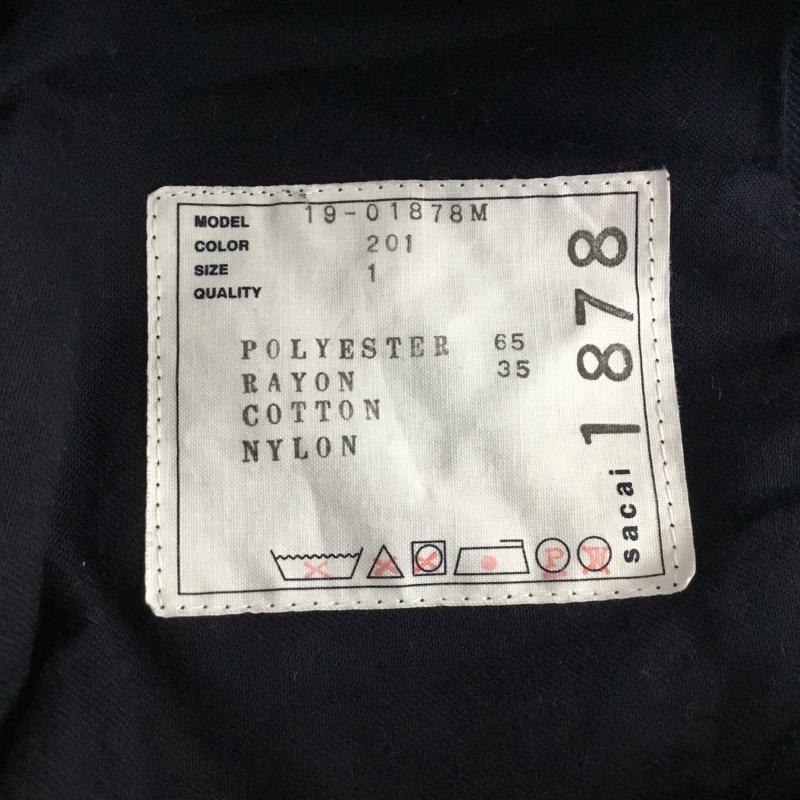 サカイ Sacai パンツ ショートパンツ 19-01878M RAYONBELTEDSHORTS ハーフパンツ ショートパンツ 1 無地 紺 / ネイビー /  メンズ USED 古着 中古 10120951