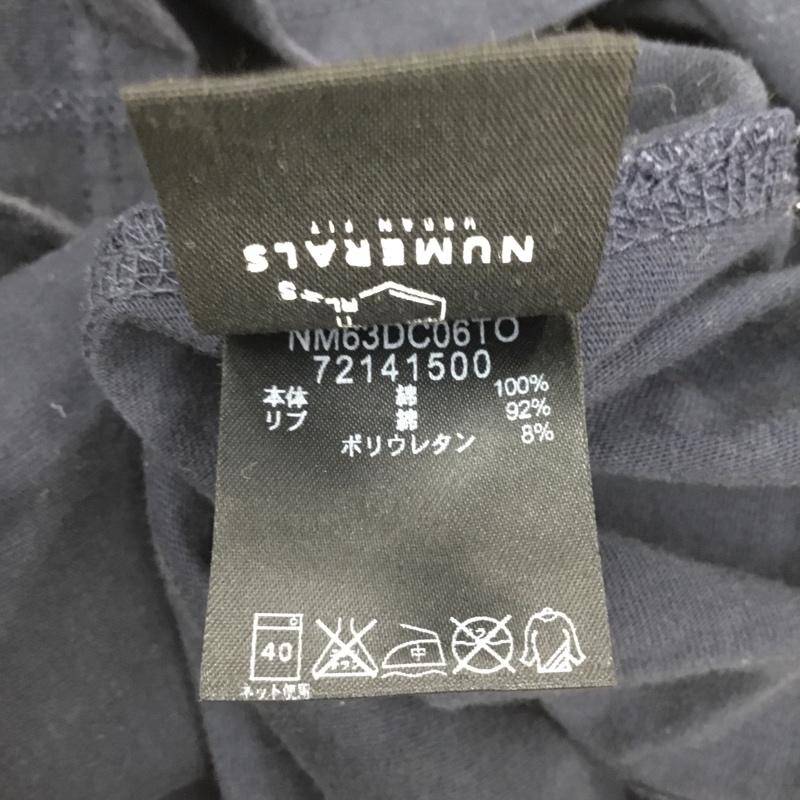 ヌメラルズ NUMERALS Tシャツ 半袖 半袖カットソー クルーネックカットソー 無地Tシャツ L 無地 紺 / ネイビー /  メンズ USED 古着 中古 10114607