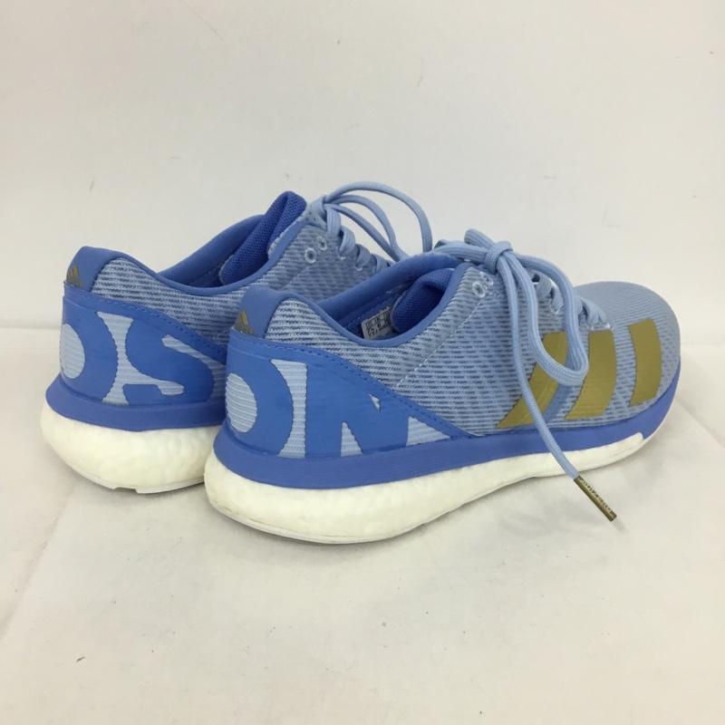 アディダス adidas スニーカー スニーカー G28878 adizero Boston 8 ランニングシューズ 24.5cm 箱有 24.5cm ロゴ、文字 水色 / ライトブルー / レディース USED 古着 中古 10136694