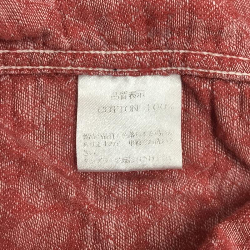 アールジェイビー R.J.B シャツ、ブラウス 長袖 長袖シャツ カラーシャツ ポケットシャツ 長袖カットソー 38 ロゴ、文字 赤 / レッド / メンズ USED 古着 中古 10114057