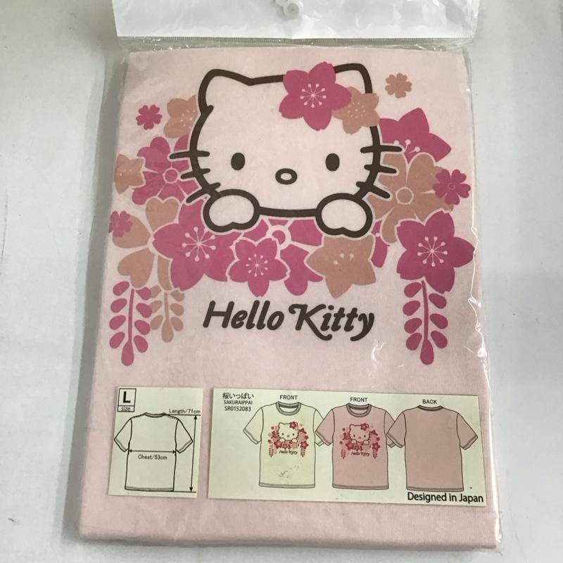 豊天商店 ぶーでんしょうてん Tシャツ 半袖 桜いっぱい L プリント X キャラクター 桃 / ピンク / レディース USED 古着 中古 10127644