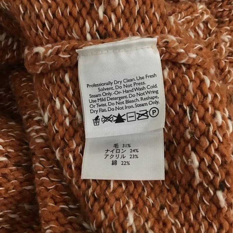 エディーバウアー Eddie Bauer ニット、セーター 長袖 長袖ニット 長袖カットソー リブニット セーター Vネック M 無地 橙 / オレンジ / メンズ USED 古着 中古 10111261