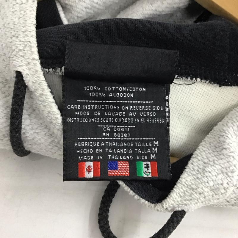 アディダス adidas パーカー 長袖 長袖パーカー プルオーバーパーカー スウェット M ロゴ、文字 灰 / グレー / メンズ USED 古着 中古 10146833