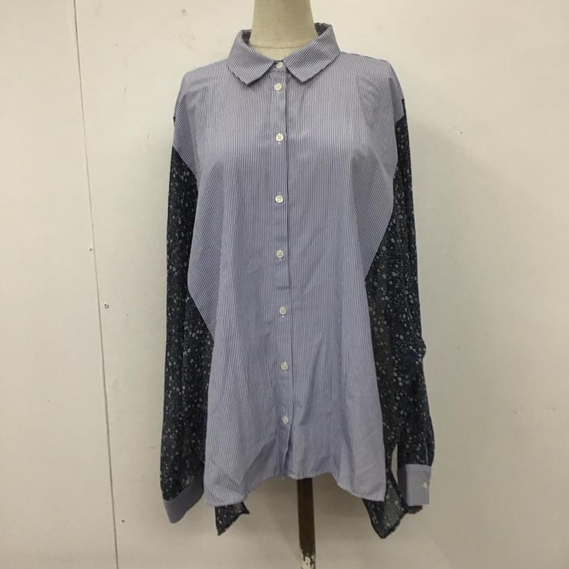 ザラ ZARA シャツ、ブラウス 長袖 長袖シャツ 花柄シャツ カラーシャツ 長袖カットソー M 花柄 X ストライプ マルチカラー / マルチカラー / レディース USED 古着 中古 10112192