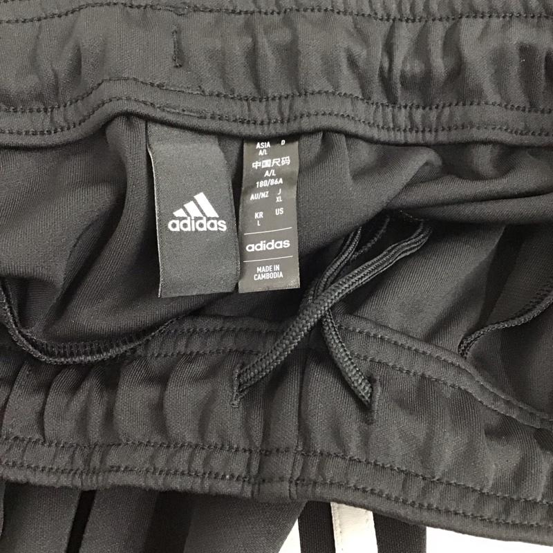 アディダス adidas パンツ ワークパンツ、ペインターパンツ ia9419 スリーストライプスダブルニットトラックパンツ ジャージ L ロゴ、文字 黒 / ブラック / メンズ USED 古着 中古 10131152