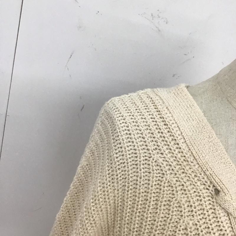 ローリーズファーム LOWRYS FARM ニット、セーター 長袖 lf622030ts 長袖ニットカットソー ニット セーター 編み上げネックニット FREE 無地 オフホワイト / オフホワイト / レディース USED 古着 中古 10119434