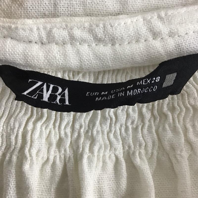 ザラ ZARA カットソー 長袖 M 無地 オフホワイト / オフホワイト / レディース USED 古着 中古 10133318